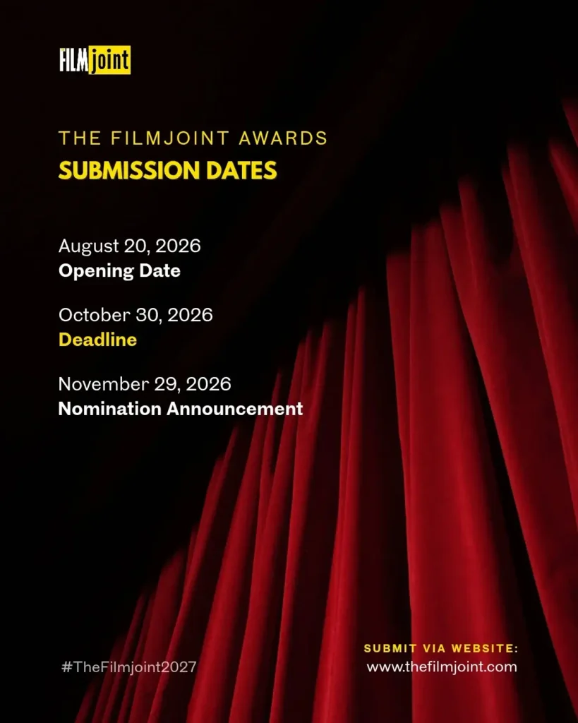 The Filmjoint 2027 submissions announcement for The Filmjoint Premieres and Awards