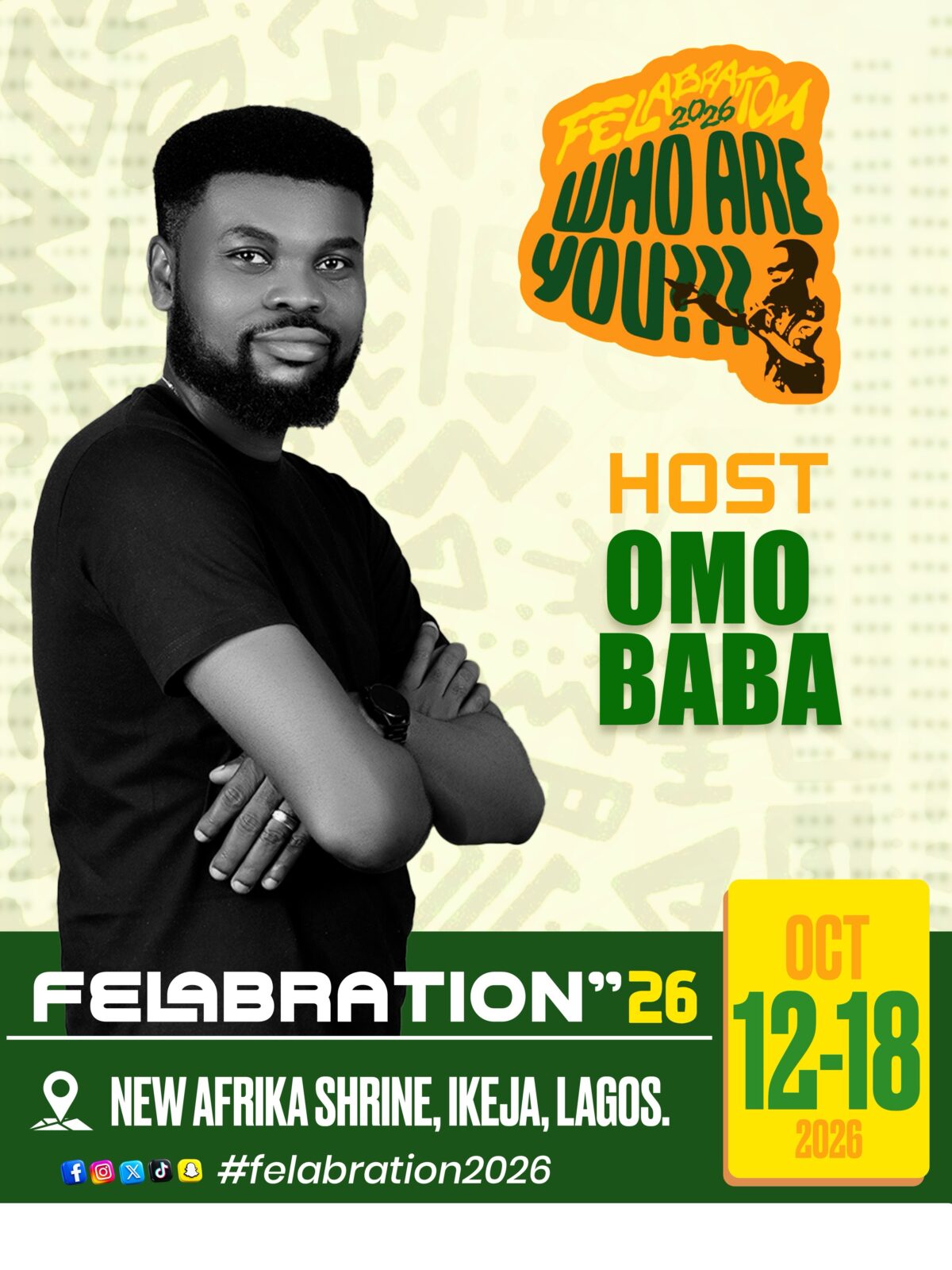 Omobaba FineBoy announced as host of Felabration 2026